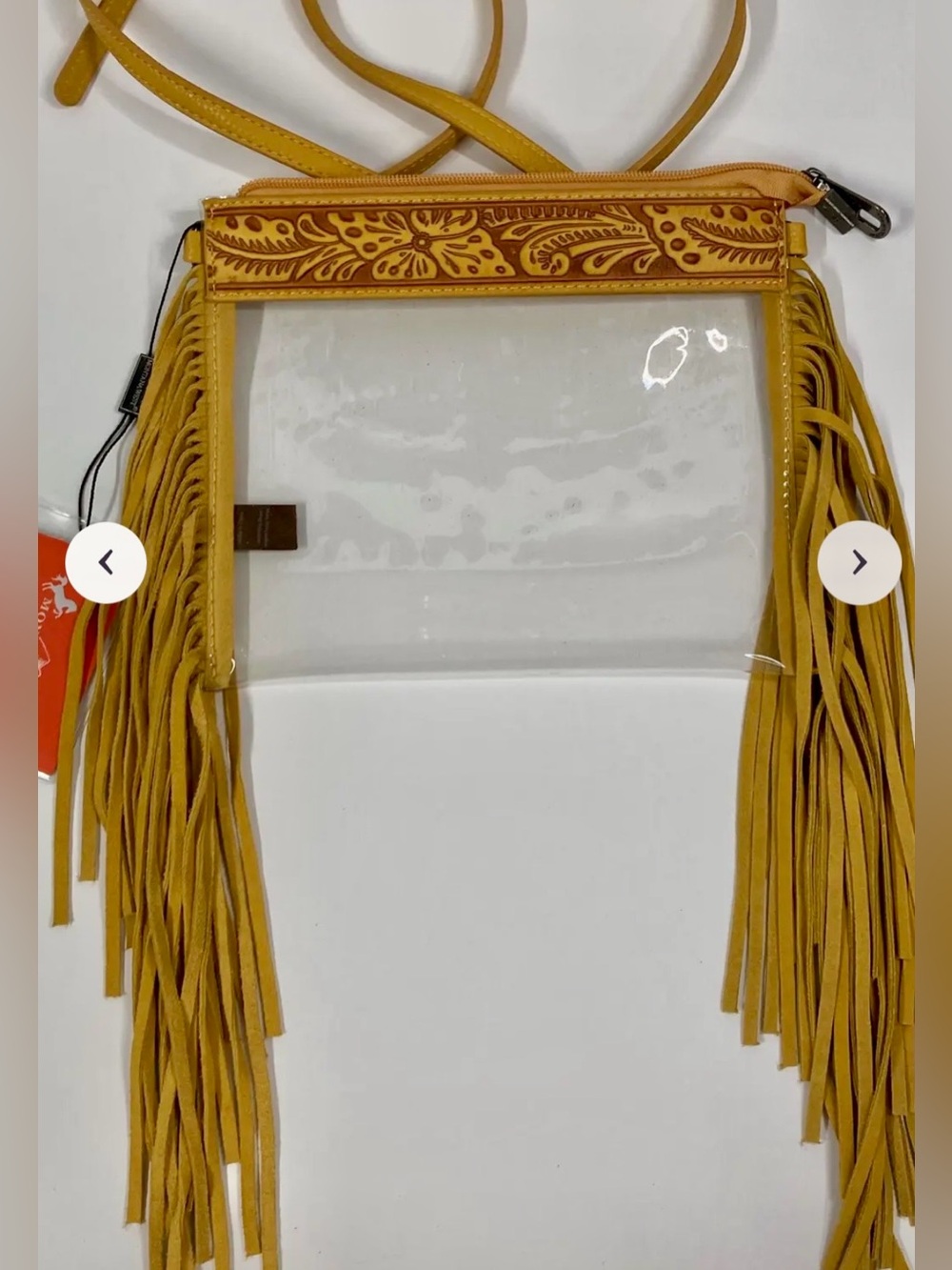 New Montana West Western Fringe Clear
Crossbody Bag Stadium bag concert bag